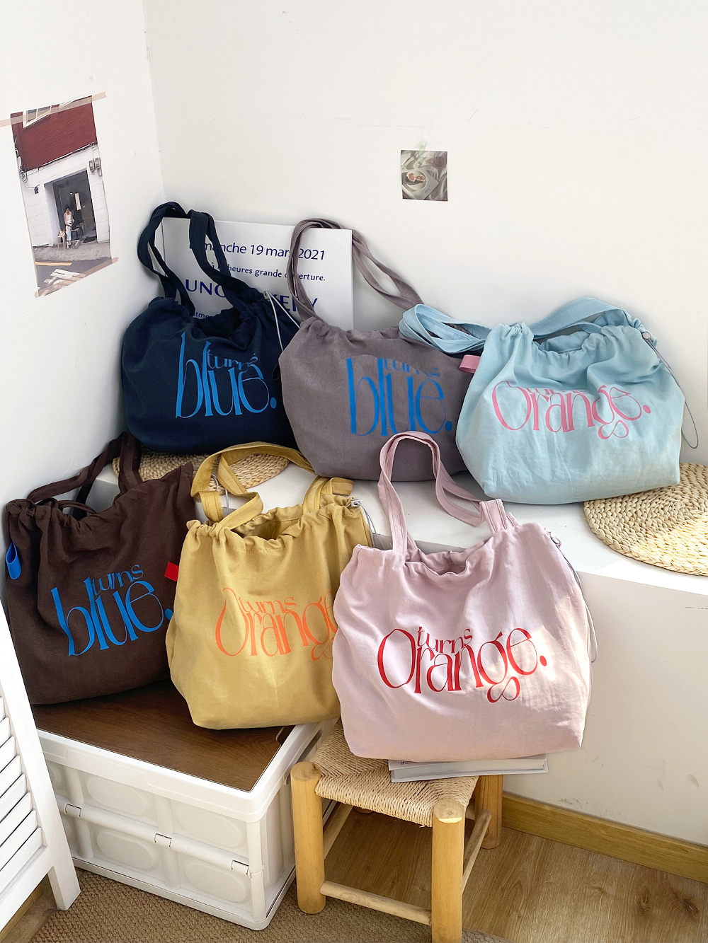 Drawstring Gym Bag - New Fashionable Simple Letters Portable Shoulder