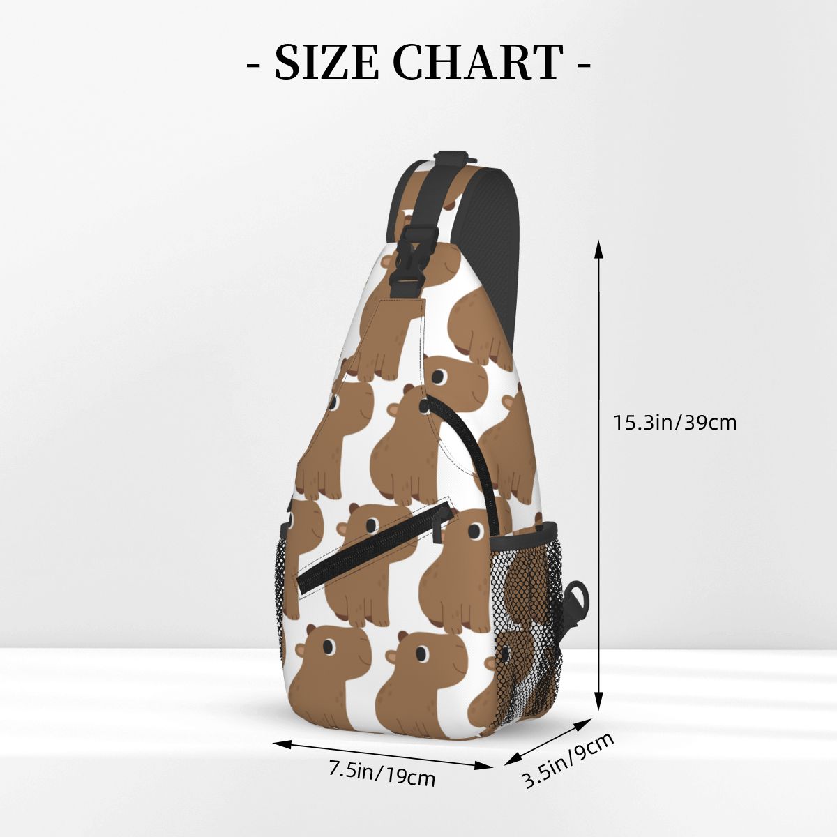 Sling Backpack Shoulder - Cute Capybara Chest Bag Men Sling