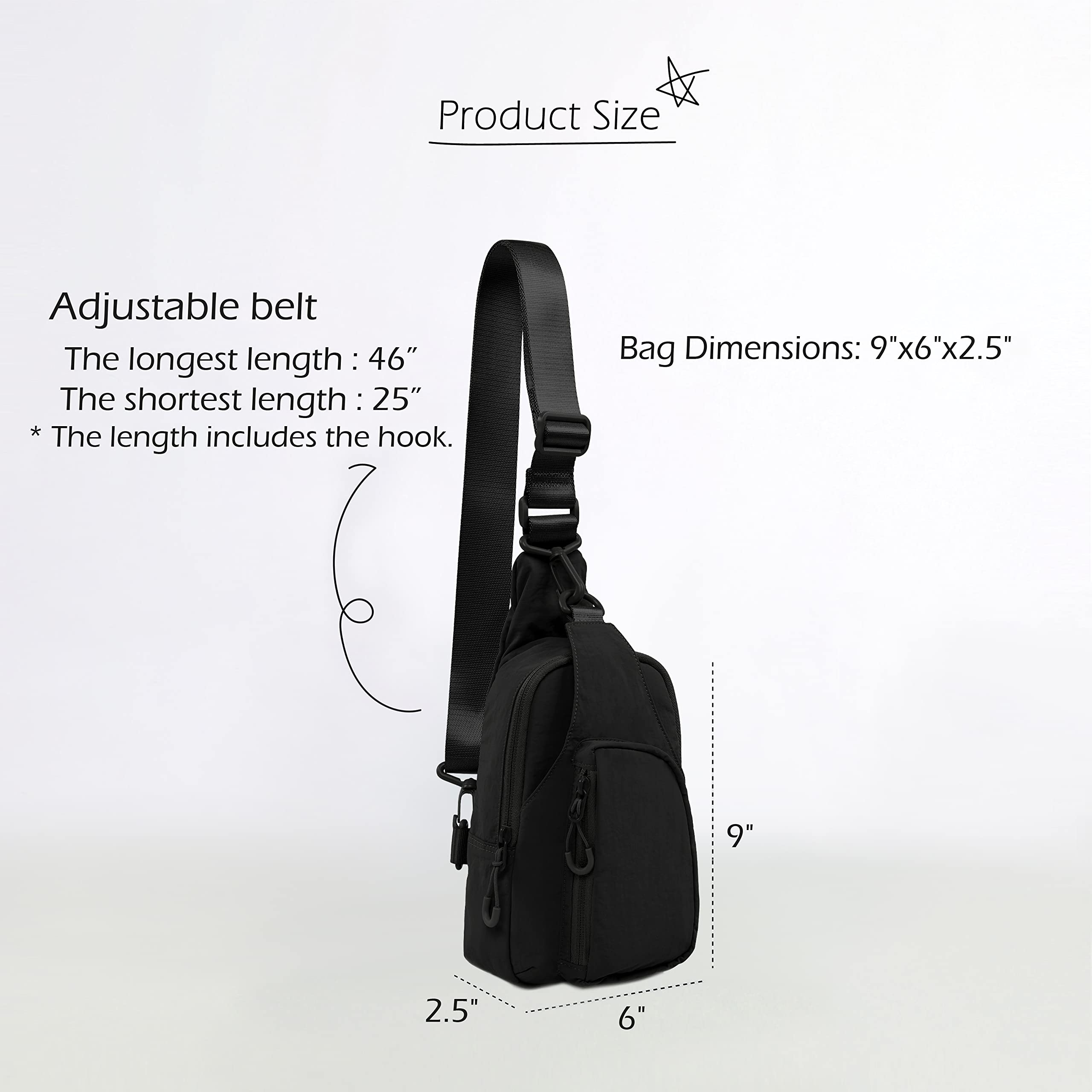 Small Sling Bag with Adjustabl – Sling Backpack Shoulder Bewertung und Preis