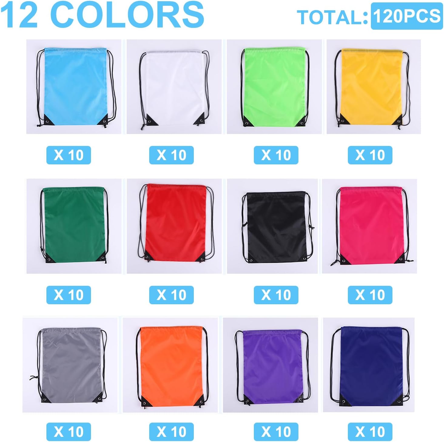 120PCS Drawstring Backpack Bul – Drawstring Gym Bag Bewertung und Preis
