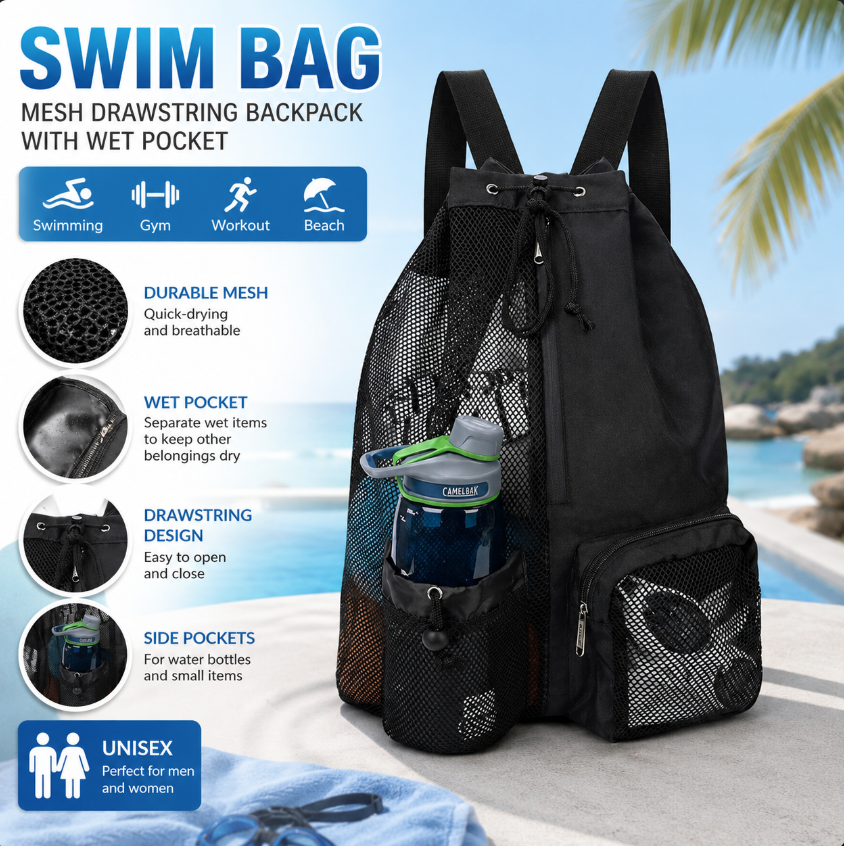 Drawstring Beach Storage Bag M – Drawstring Gym Bag Bewertung und Preis