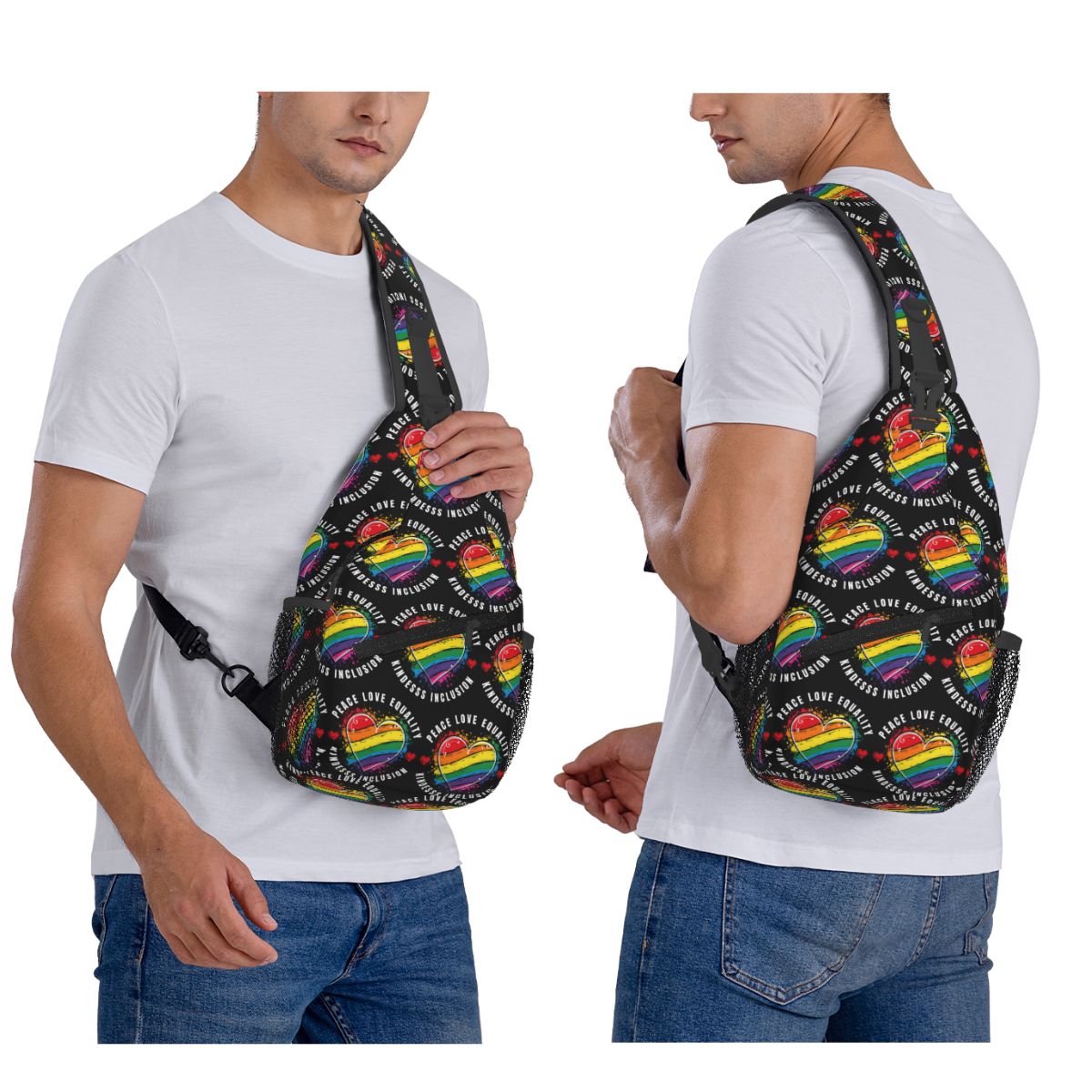 Inclusive Rainbow Printed LGBT – Sling Backpack Shoulder Bewertung und Preis