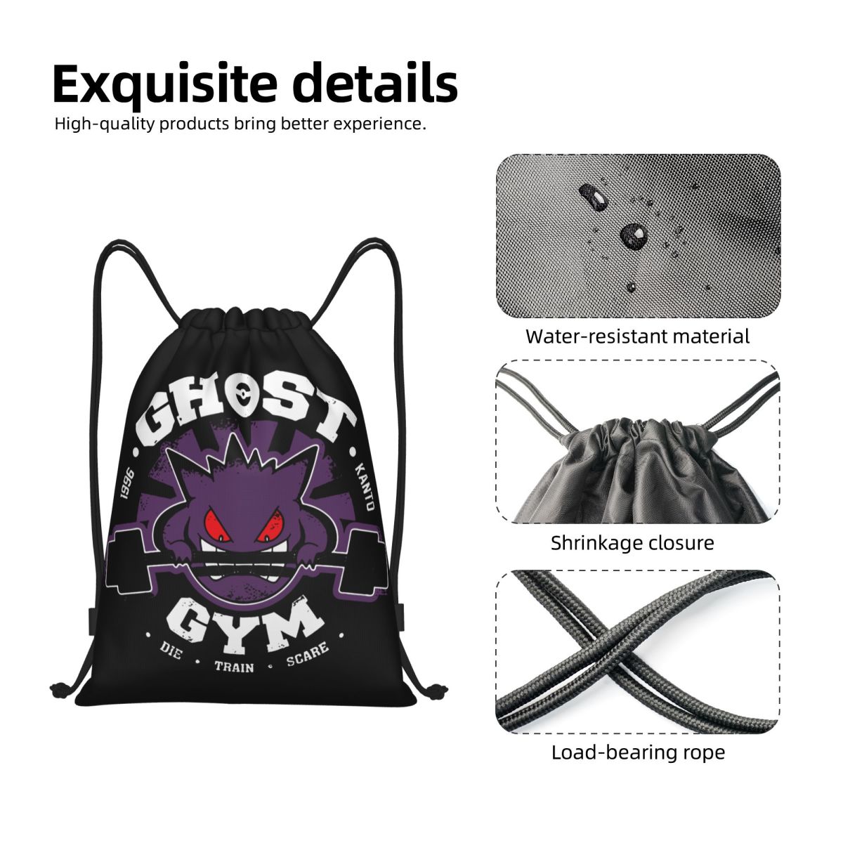Ghost Gym Drawstring Backpack  – Drawstring Gym Bag Bewertung und Preis