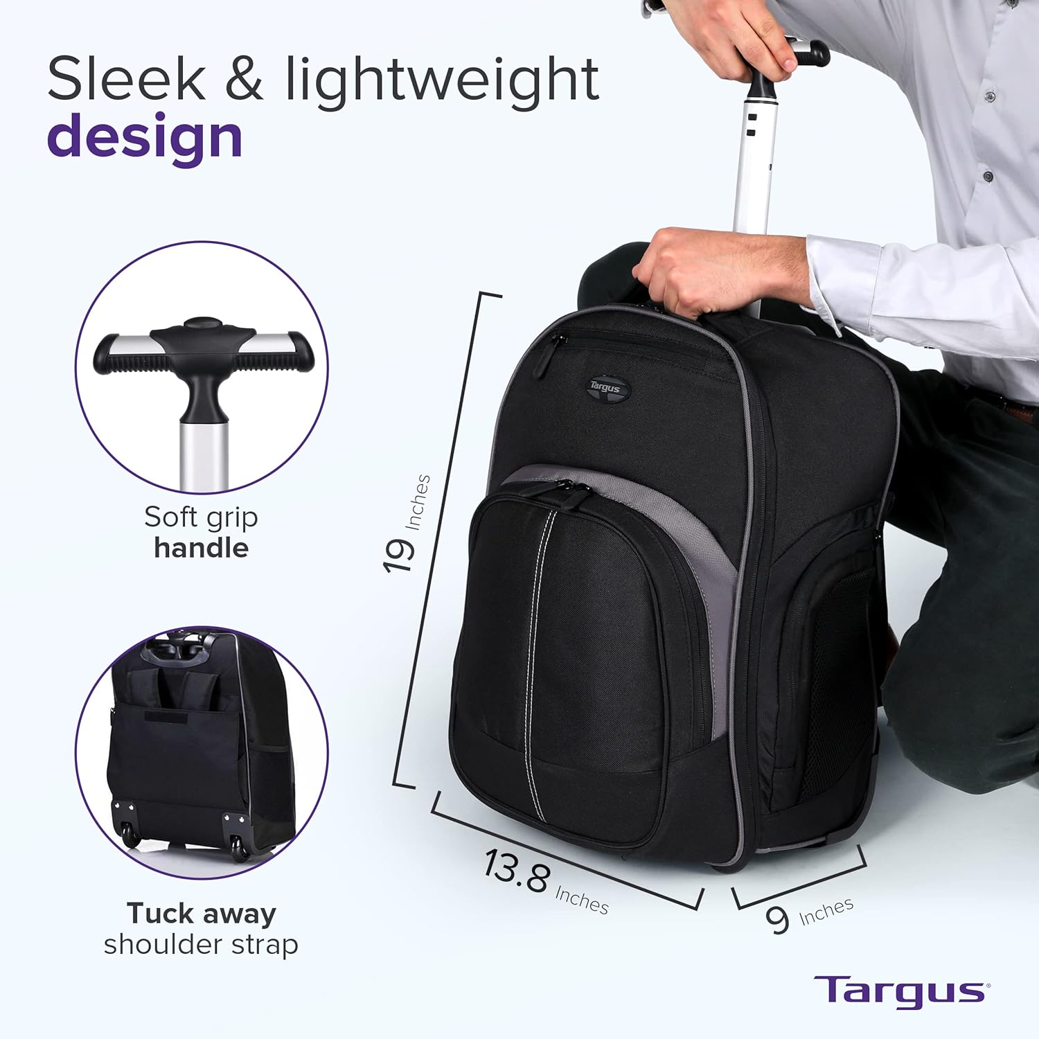 16 Inch Rolling Backpack with  – Laptop Sleeve Removable Bewertung und Preis