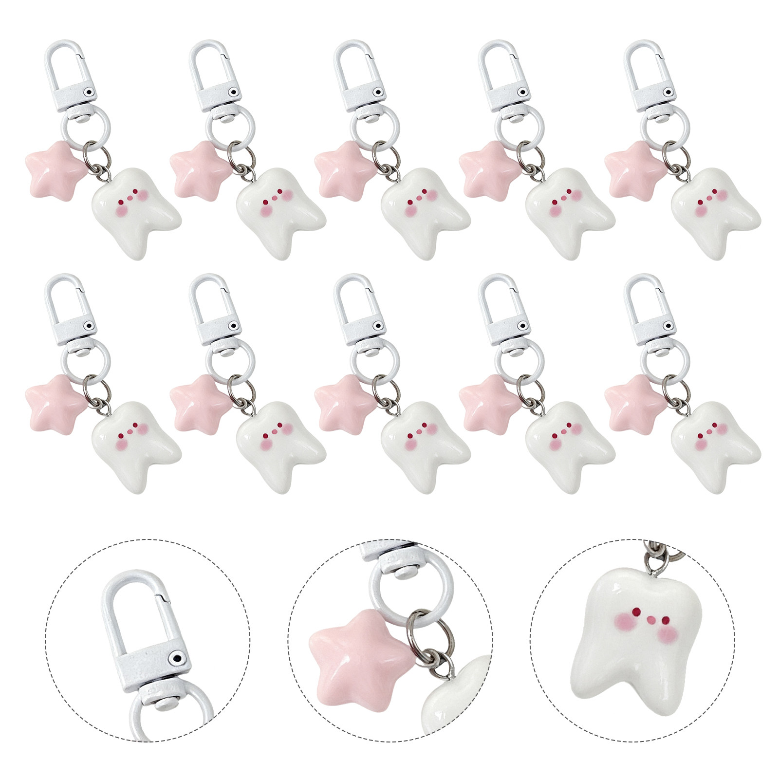 10Pcs Tooth Shape Keychain Cut – Mini Backpack Purse Bewertung und Preis