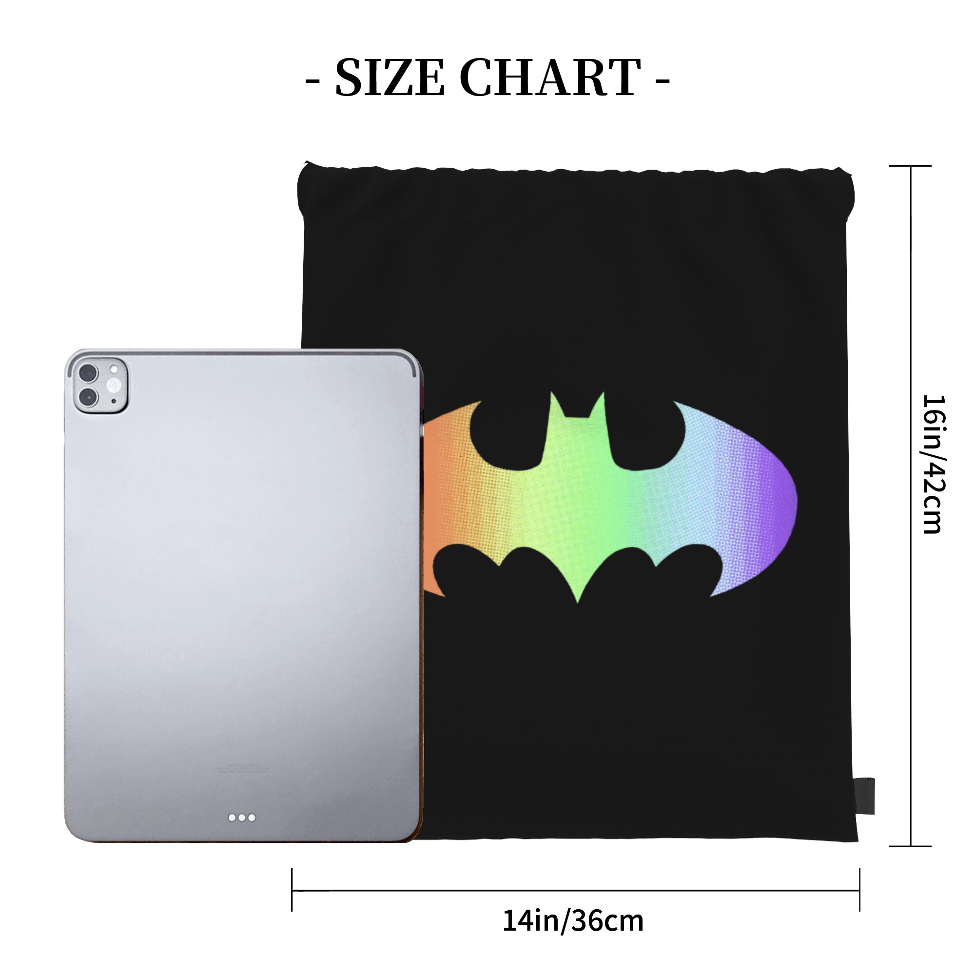 Batmans Logo Rainbow Gradient  – Drawstring Gym Bag Bewertung und Preis