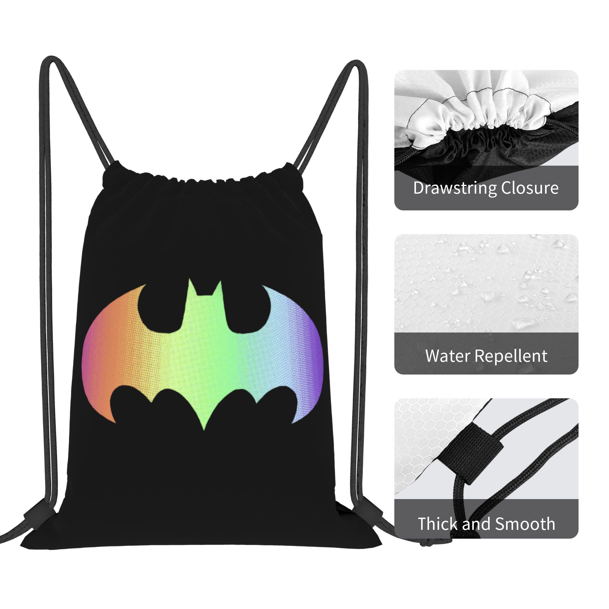 Batmans Logo Rainbow Gradient  – Drawstring Gym Bag Bewertung und Preis