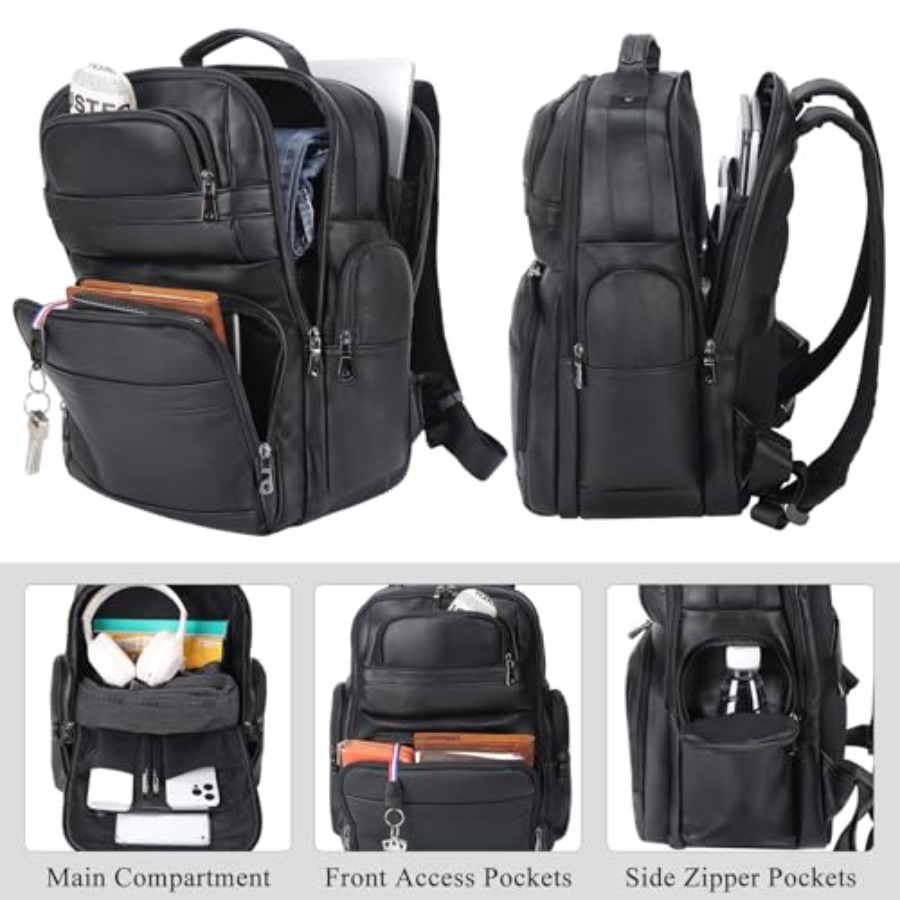 Men's Vintage Leather Backpack – Laptop Backpack 15.6 Bewertung und Preis
