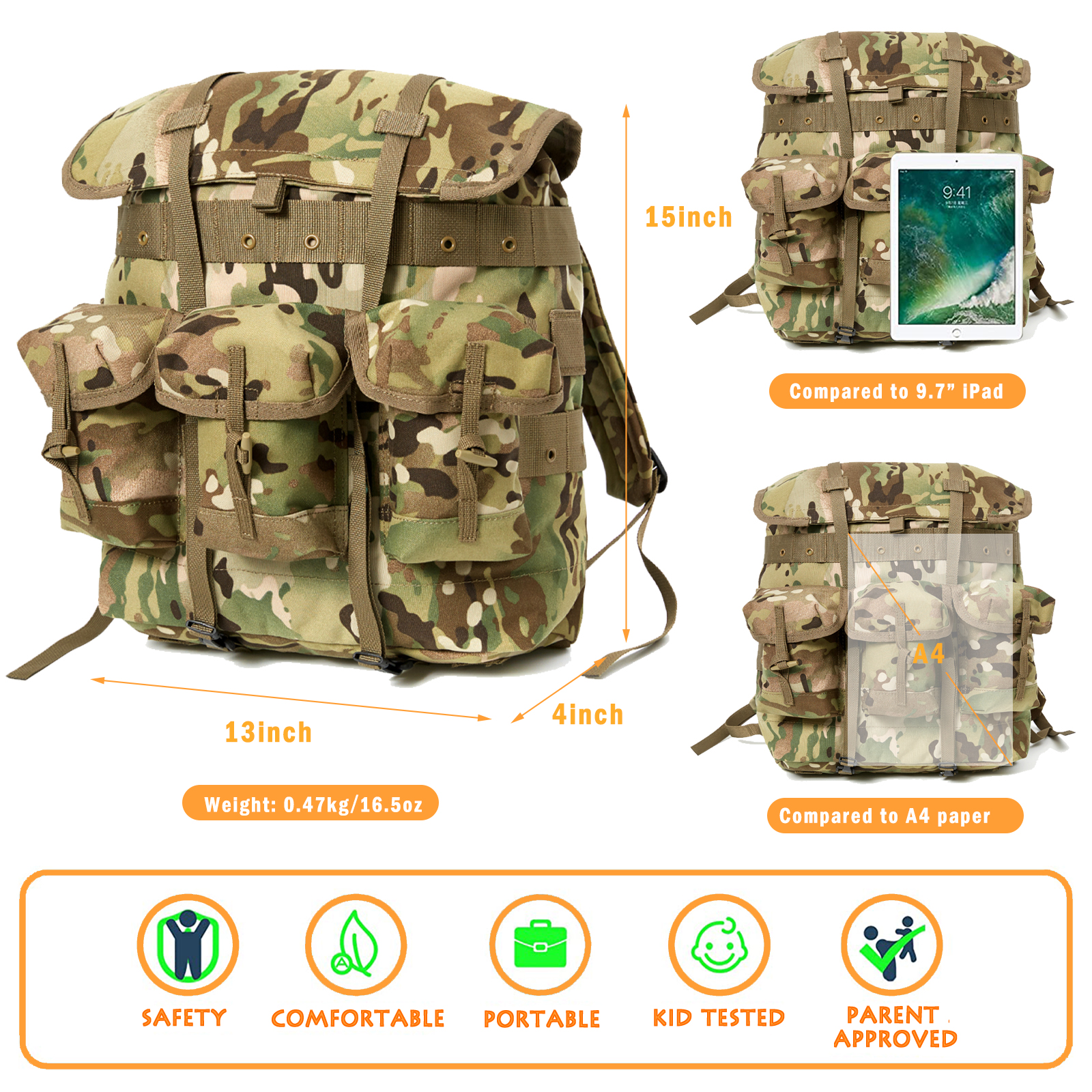 MT Mini Alice Pack for Kids, M – Rucksack Military Style Bewertung und Preis