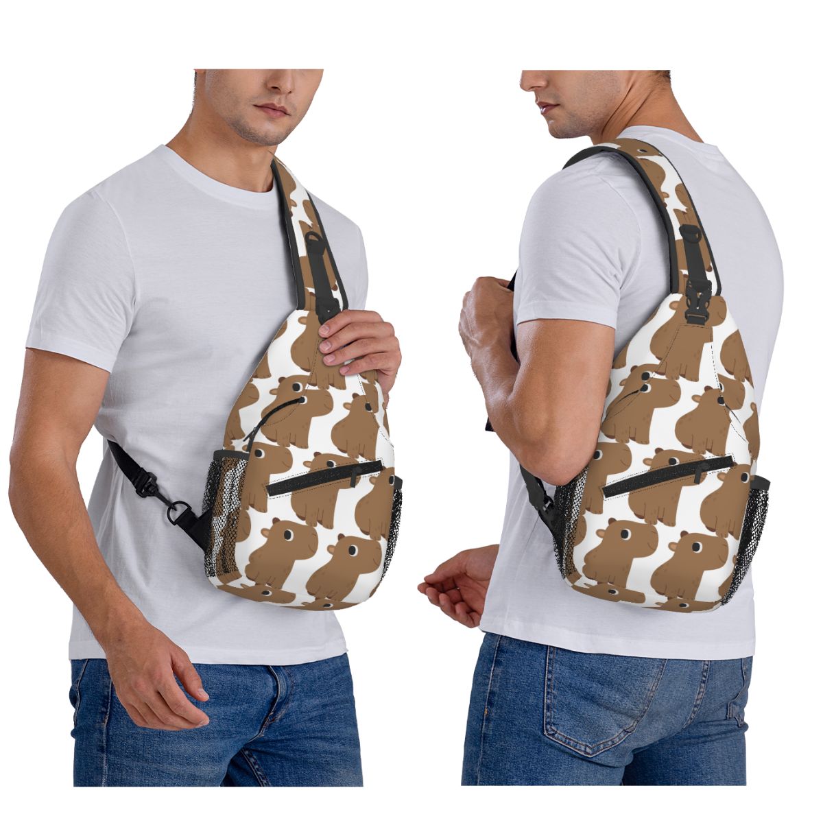 Cute Capybara Chest Bag Men Sl – Sling Backpack Shoulder Bewertung und Preis