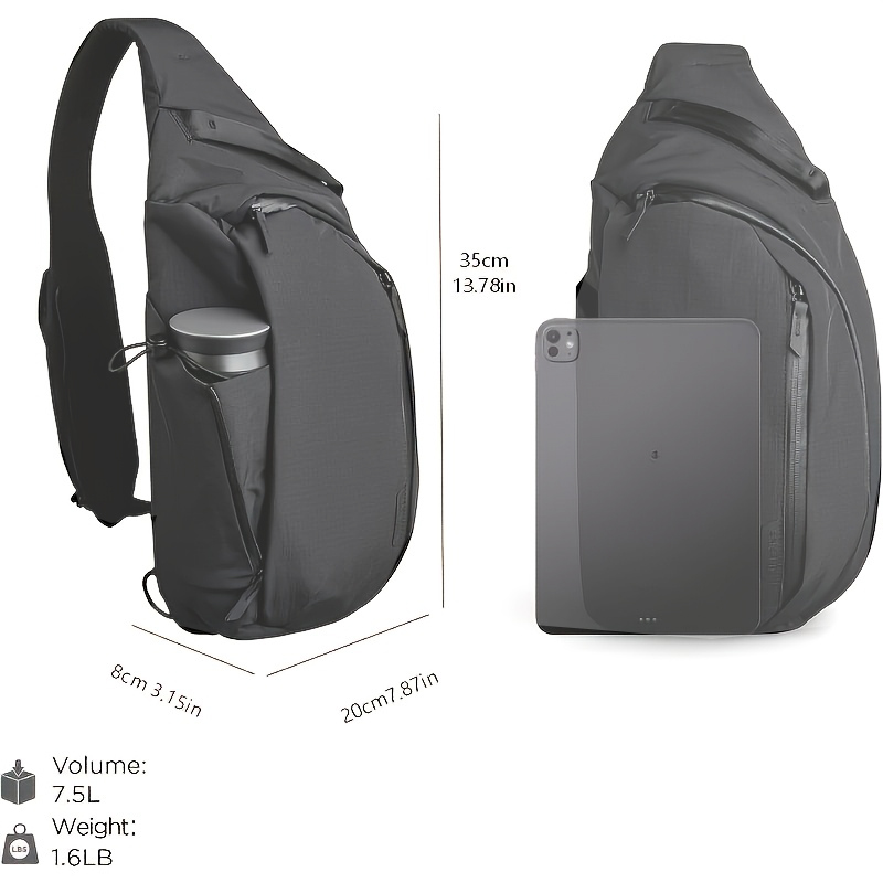 Right Shoulder Chest bag  7.5L – Sling Backpack Shoulder Bewertung und Preis