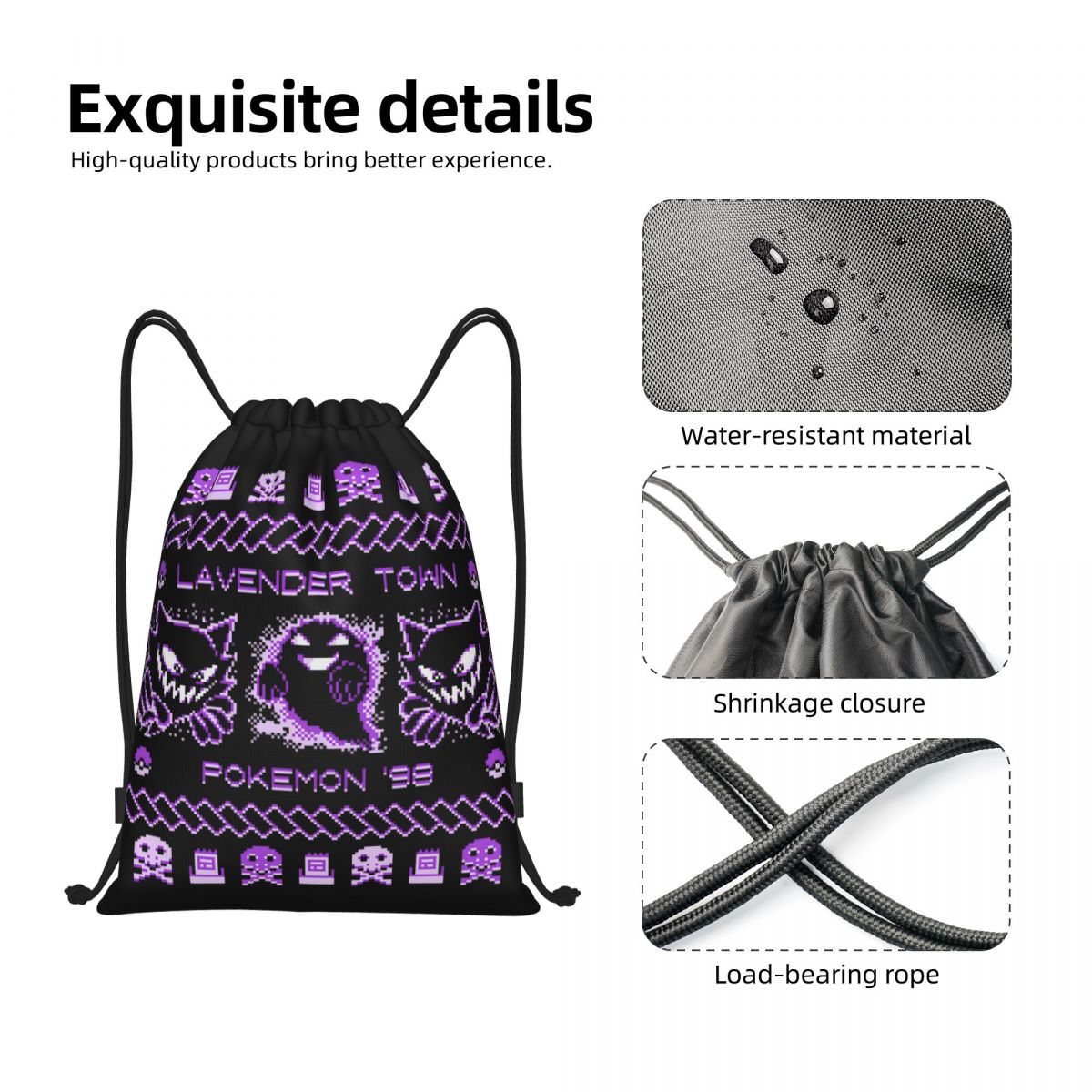 Lavender Town Christmas Backpa – Drawstring Gym Bag Bewertung und Preis