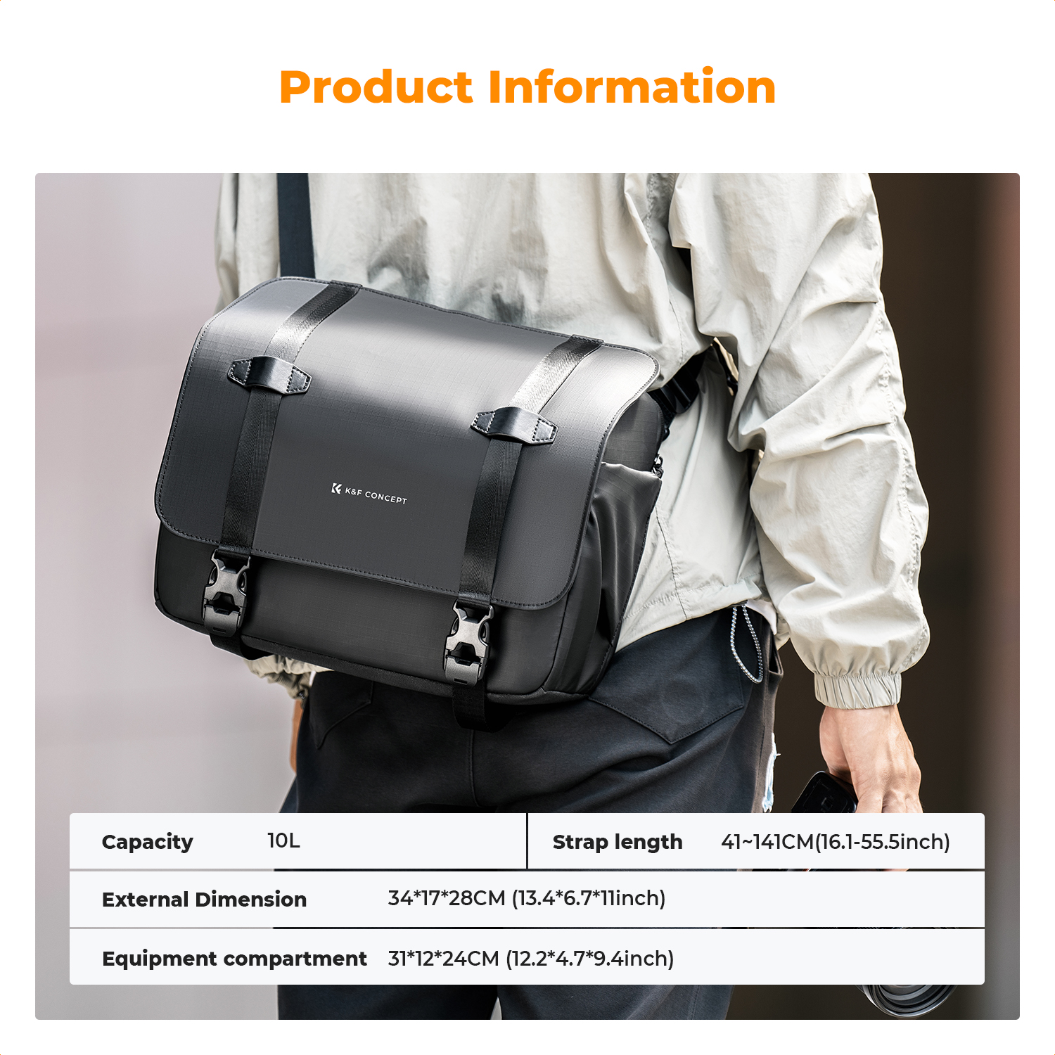 K&F CONCEPT 10L Camera Sling B – Rain Cover Backpack Bewertung und Preis