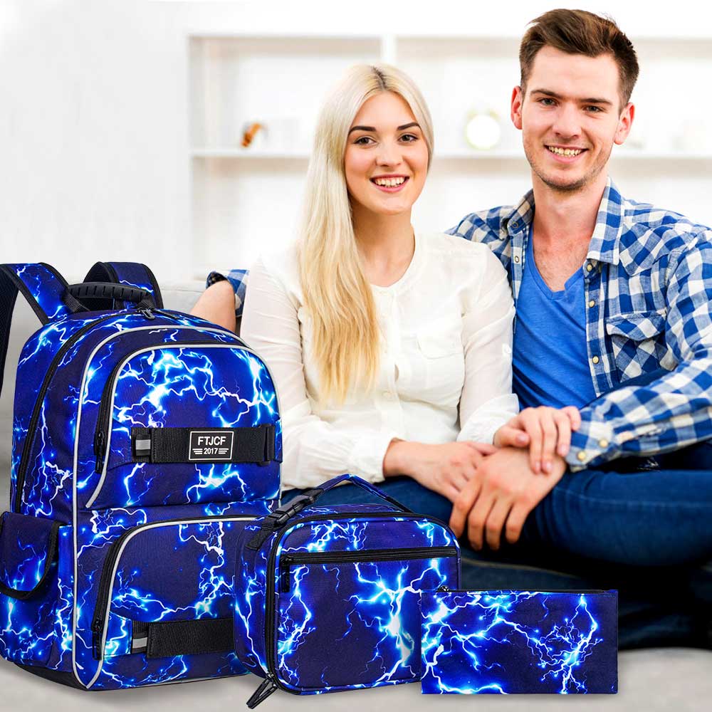 3PCS Lightning boys Backpack,  – School Backpack Teen Bewertung und Preis