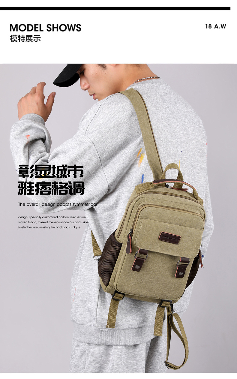 New Canvas Chest Bag Men Large – Canvas Backpack Casual Bewertung und Preis