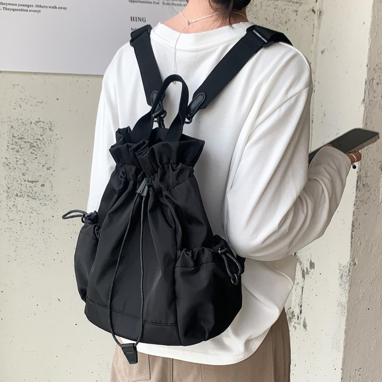 Multi-function Drawstring Buck – Canvas Backpack Casual Bewertung und Preis
