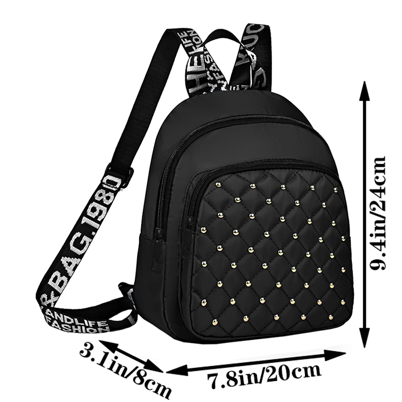 Chic Stylish Studded Backpack  – Canvas Backpack Casual Bewertung und Preis